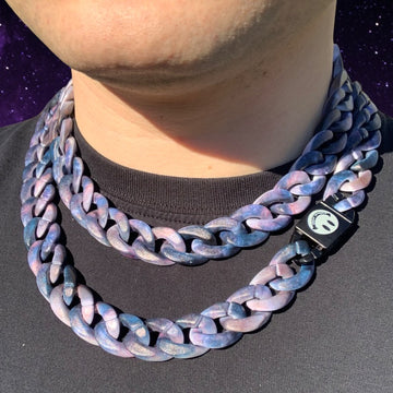 Galaxy Acrylic Cuban Link Chain