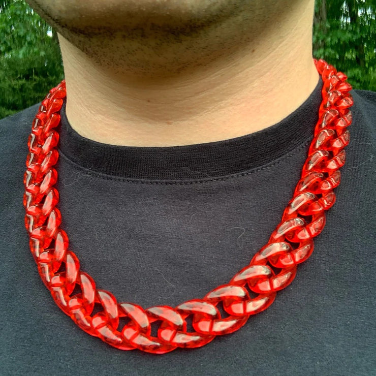 Clear Acrylic Cuban Link Chain  Cuban link chain necklaces, Cuban